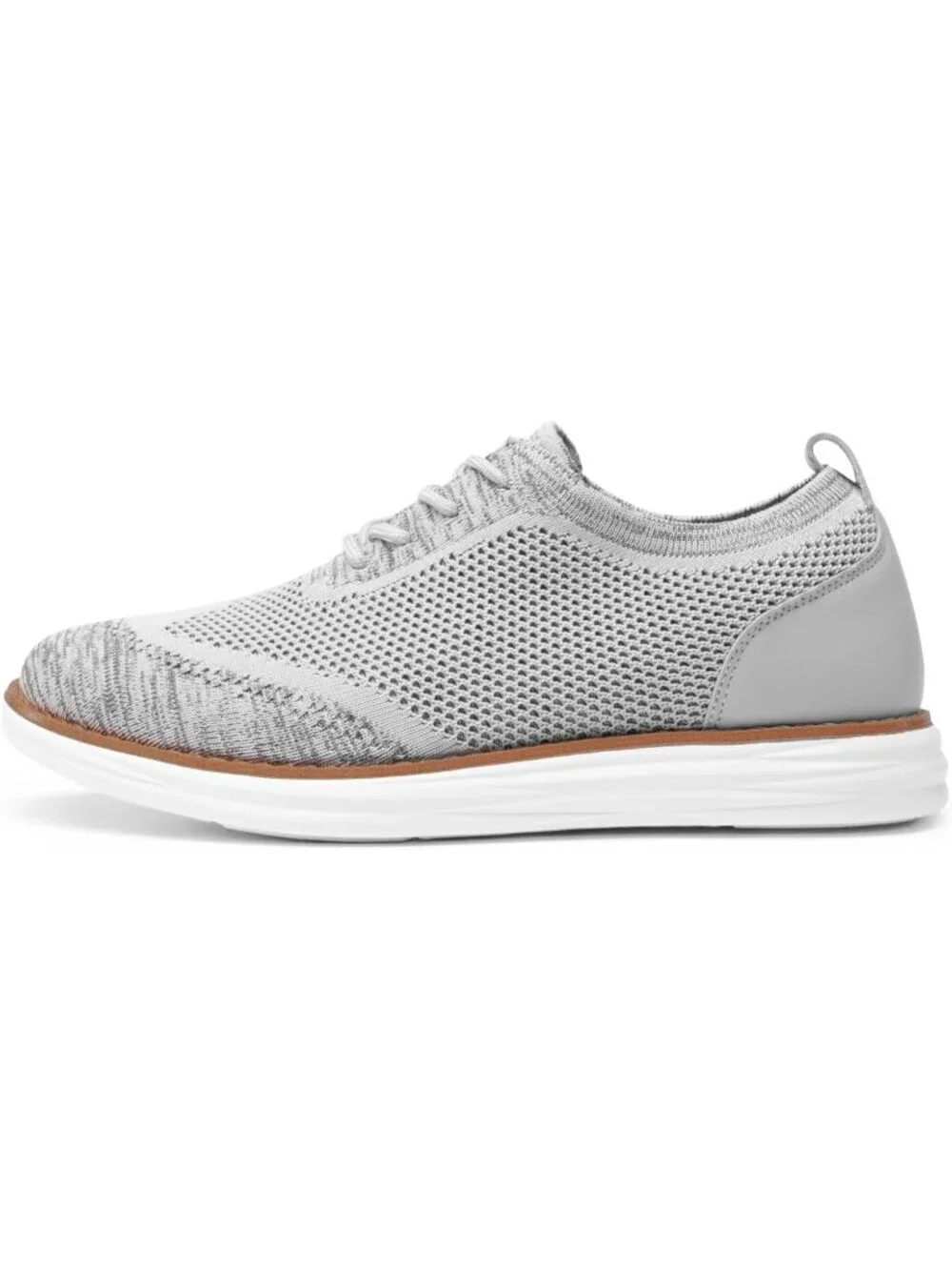Bruno Marc Men's Grey Rubber Lace up Lightweight Casual Walking Sneakers